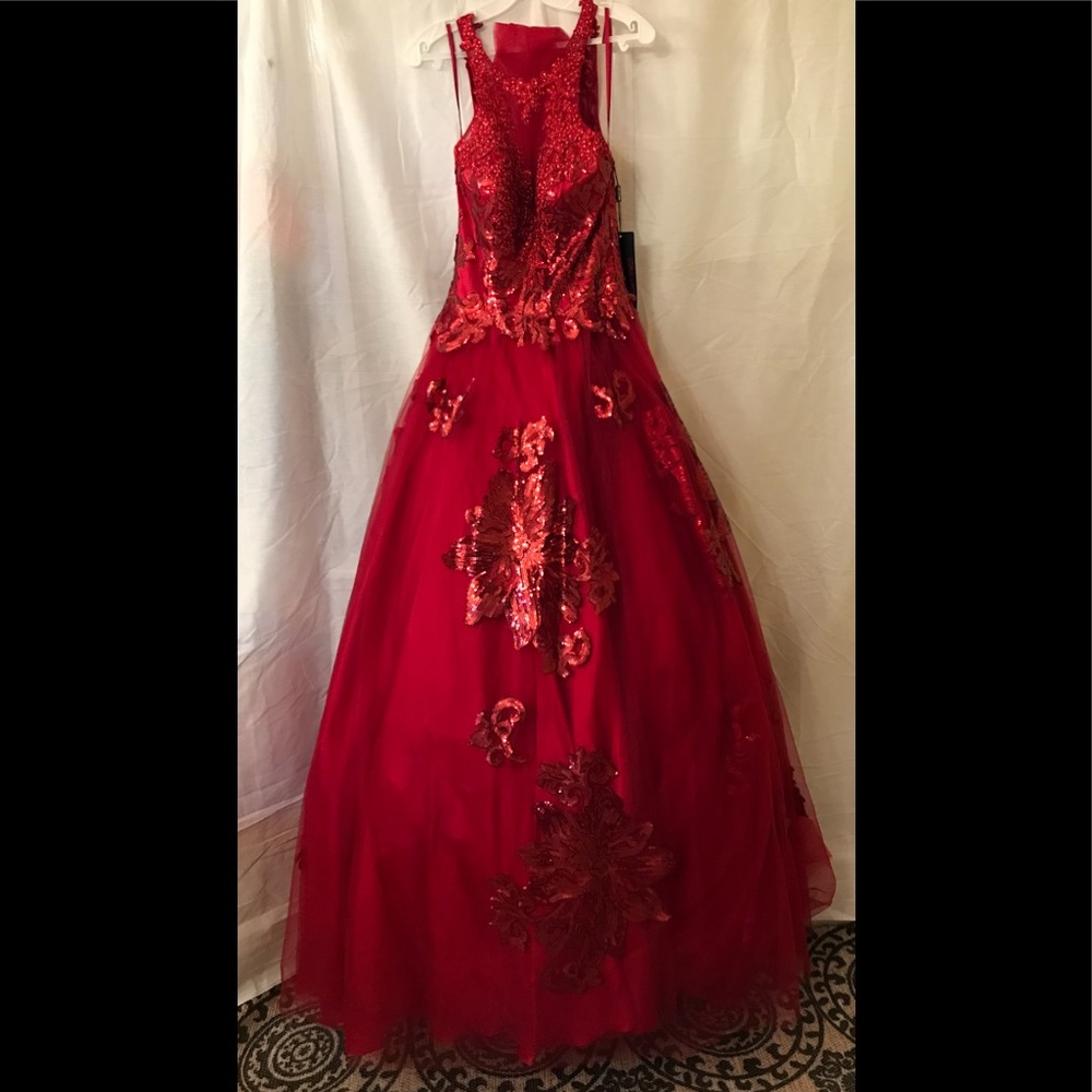 New_Chicas_Gorgeous_Ball Gown _Small_ Good Trouble_ Burgundy (Red)